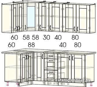 

Готовая кухня Интерлиния Мила Хольц 12x21 (дуб золотой)