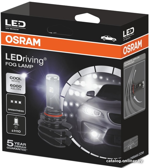 

Светодиодная лампа Osram LEDriving FOG H10 9645CW 2шт