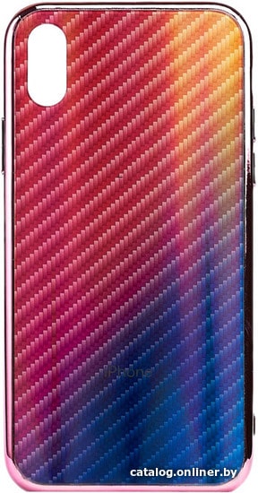 

Чехол для телефона EXPERTS Aurora Glass для Apple iPhone XR с LOGO (розовый)