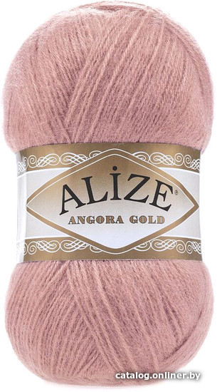 

Пряжа для вязания Alize Angora gold 144 (550 м, темная пудра)