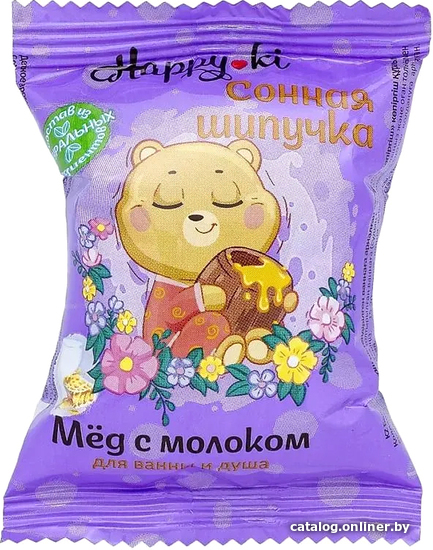 

Соль для ванн детская Лаборатория Катрин Хеппики. Сонная шипучка Мед с молоком 40 г