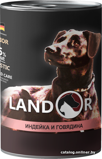 

Консервированный корм для собак Landor Puppy All Breed Turkey and Beef 400 г