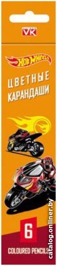 

Набор цветных карандашей Hatber VK. Hot wheels BKc_06044 (6 шт)