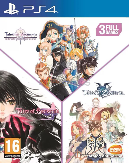 

Tales of Vesperia: Definitive Edition + Berseria + Zestiria для PlayStation 4
