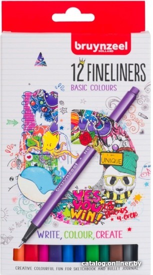 

Набор капиллярных ручек Bruynzeel Fineliner 60241112 (12 шт)