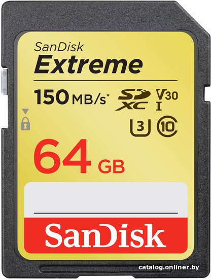 

Карта памяти SanDisk Extreme SDXC SDSDXV6-064G-GNCIN 64GB