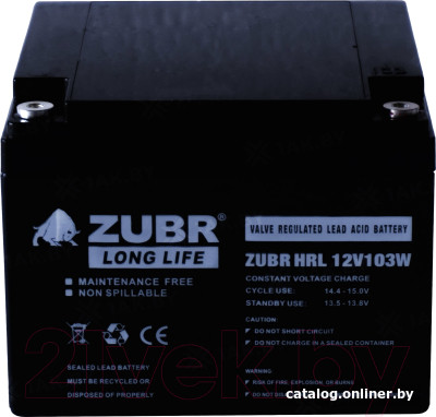 

Аккумулятор для ИБП Zubr HRL 12V103W