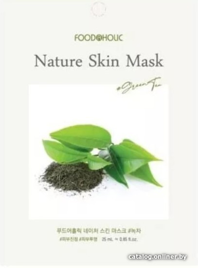 

FoodaHolic Маска для лица тканевая Nature Skin с зеленым чаем 23 мл