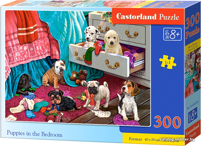 

Пазл Castorland Щенки в спальне B-030392