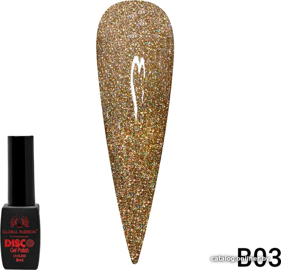 

Гель-лак Global Fashion Disco Gel Polish (тон В03) 8 мл