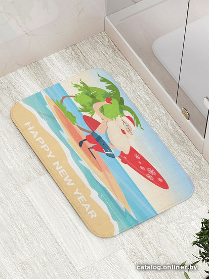 

Коврик для ванной JoyArty Санта на море bath_78645