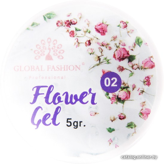 

Гель Global Fashion Flower Gel с сухоцветами (тон 02) 5 г