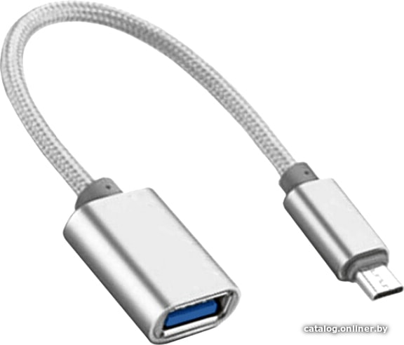 

Адаптер Atom USB Type-C 3.1 - USB А 3.0 OTG 0.15м (серебристый)