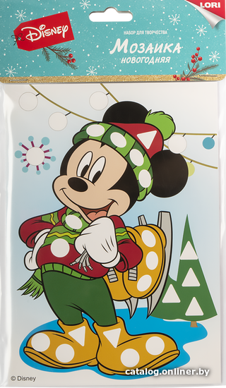 

Набор для создания поделок/игрушек Lori Новогодняя мозаика Disney Микки Маус Кмд-040
