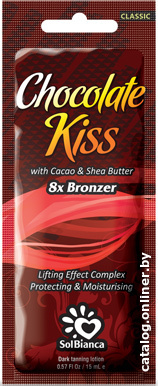 

Крем для загара SolBianca Крем для загара Chocolate Kiss С маслом какао маслом Ши и бронзаторами 15 мл