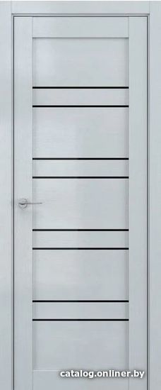 

Межкомнатная дверь Юркас Deform V15 80x200 (грей вуд/стекло lacobel черный лак)