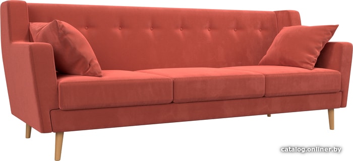 

Диван Mebelico Брайтон 3 109159 (микровельвет, коралловый)