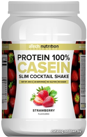 

Казеин (мицеллярный) Atech Nutrition Casein Protein (840г, клубника)