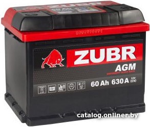 

Автомобильный аккумулятор Zubr AGM R+ (60 А·ч)