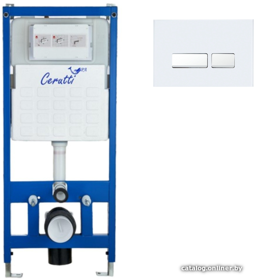 

Инсталляция для унитаза Cerutti Spa CR555+CR06WH (белая)