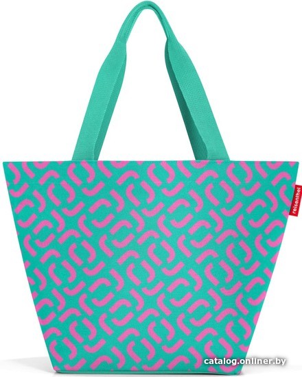 

Сумка шоппер Reisenthel Shopper M ZS5045 Signature Spectra Green (бирюзоваый/розовый)