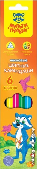 

Набор цветных карандашей Мульти-пульти Енот на лужайке CP_14753 (6 цв)