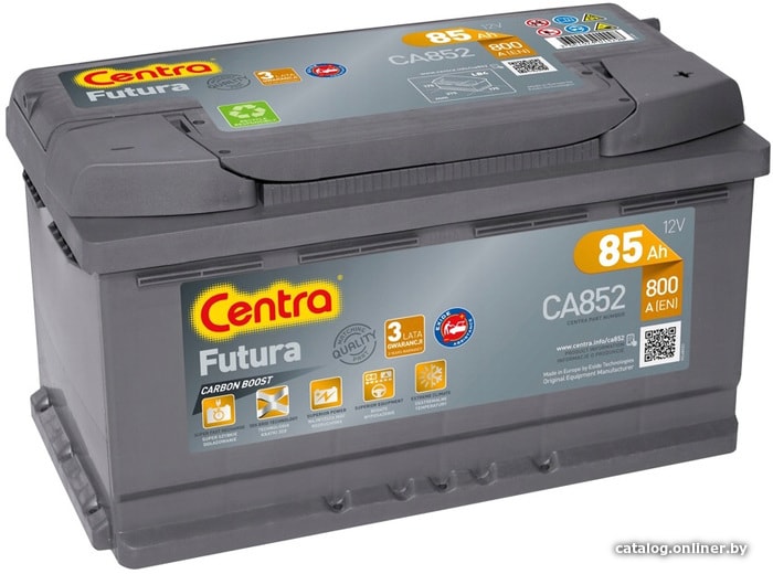 

Автомобильный аккумулятор Centra Futura CA852 (85 А·ч)