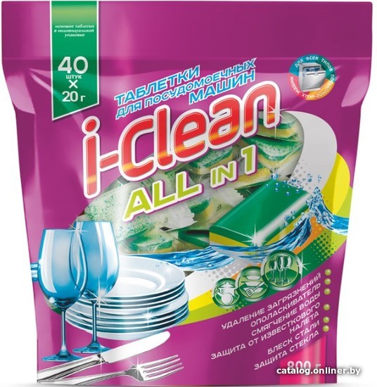

Таблетки для посудомоечной машины Romax I-Clean All in1 40 шт