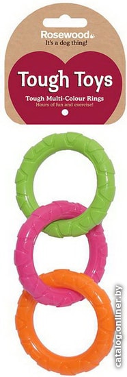 

Игрушка для собак Rosewood Tough Toys Multi-colour Rings Medium 40325