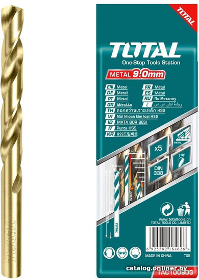 

Набор сверл Total TAC100903 (5 шт)
