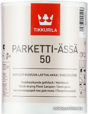 

Лак Tikkurila Parketti Assa 10 л (полуглянцевый)