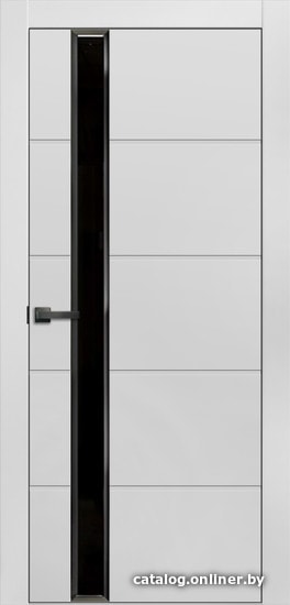

Межкомнатная дверь Динмар Соленто 14 80x200 (белый/стекло лакобель темный)