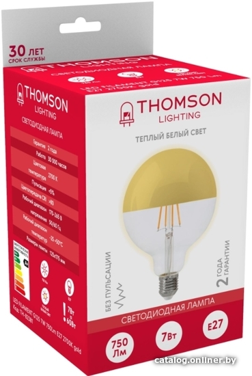 

Светодиодная лампочка Thomson Filament G125 TH-B2381