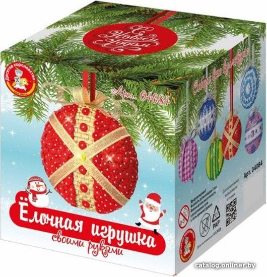 

Набор для создания поделок/игрушек Десятое королевство Елочная игрушка своими руками Медальон 04084 (красный)