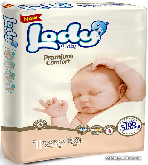 

Подгузники Lody Baby Newborn 2-5 кг Jumbo (80 шт)