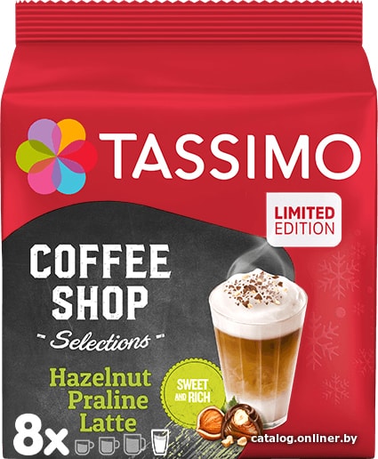 

Кофе в капсулах Tassimo Typ Hazelnut Praline Latte 16 шт
