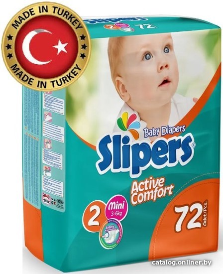 

Подгузники Slipers Active Comfort 2 Mini (72 шт)