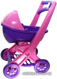 

Коляска для кукол Doloni-Toys С люлькой 0121/02 (розовый/фиолетовый)