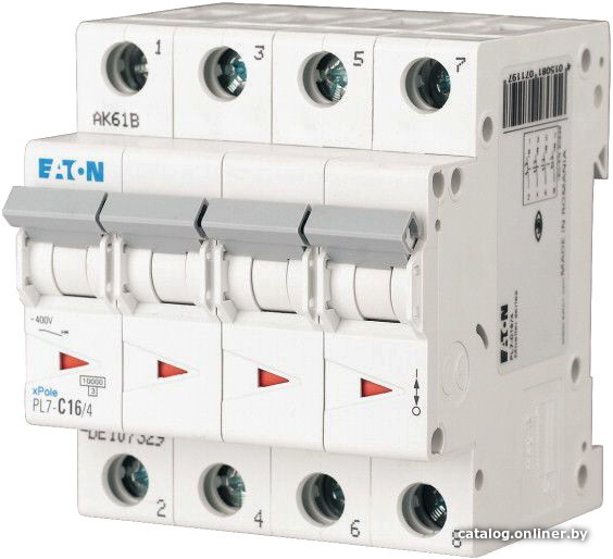 

Выключатель автоматический Eaton PL7 4P 50A С 10кА 4М 165187