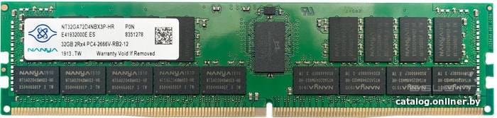 

Оперативная память Nanya 32GB DDR4 PC2-23400 NT32GA72D4NBX3P-IX