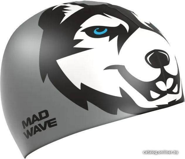 

Шапочка для плавания Mad Wave Husky (серый)