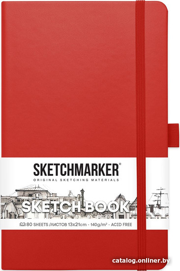 

Альбом для рисования Sketchmarker Скетчбук 2314203SM (80 л, красный)