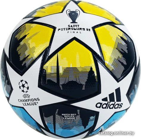 

Футбольный мяч Adidas UCL League ST.P H57820 (5 размер, белый/синий/желтый)