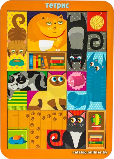 

Мозаика/пазл WoodLand Toys Тетрис большой Коты 065102