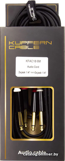 

Кабель Kupfern KFAC186M 6.3 мм - 6.3 мм (6 м, черный)