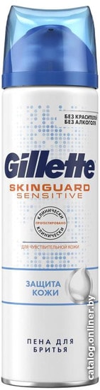 

Пена для бритья Gillette Skinguard Sensitive защита чувствительной кожи с алоэ (250 мл)