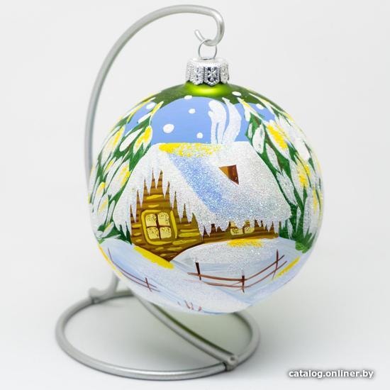 

Елочная игрушка Юрита Зима в избушке 191011-04 (зелёный)