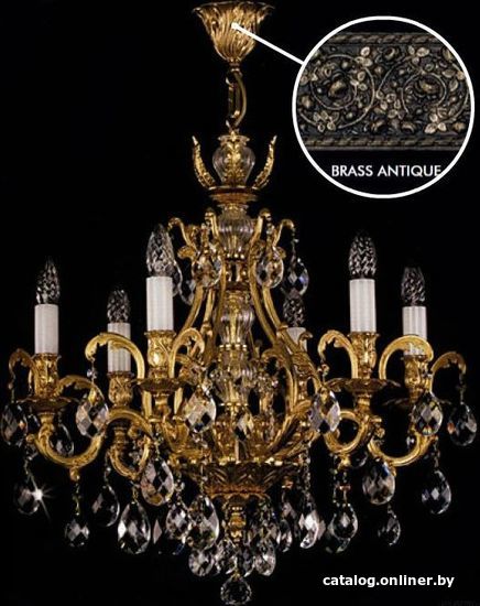 

Подвесная люстра ArtGlass Lyra Brass Antique