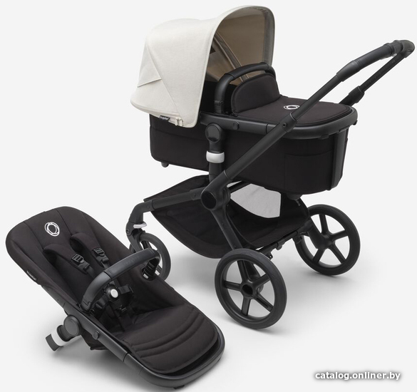 

Универсальная коляска Bugaboo Fox 5 (2 в 1, misty white/midnight black/black)