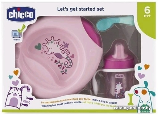 

Набор детской посуды Chicco Nursery 00016200100000 (розовый)